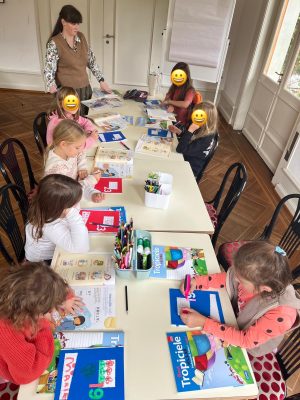 Orły Polskie dzieci podczas zajęć w Klubiku Orzełki Luzern