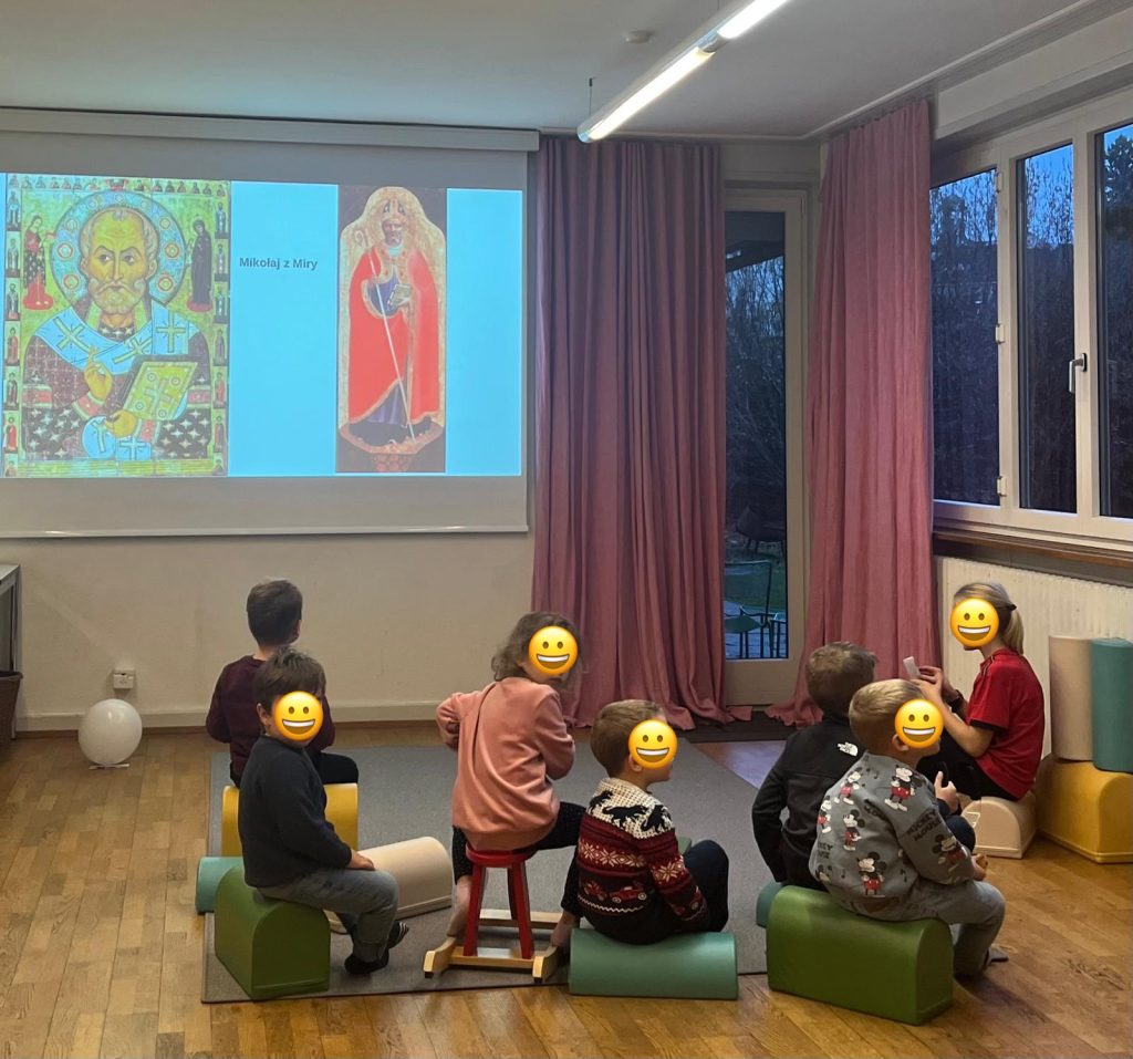 Polskie dzieci podczas zajęć w Klubiku Orzełki Luzern