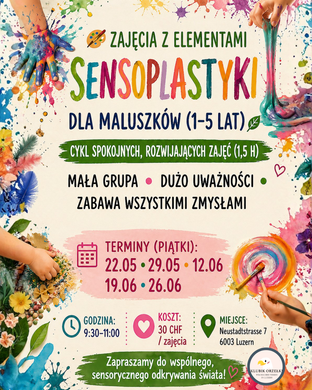 Polskie dzieci podczas zajęć w Klubiku Orzełki Luzern