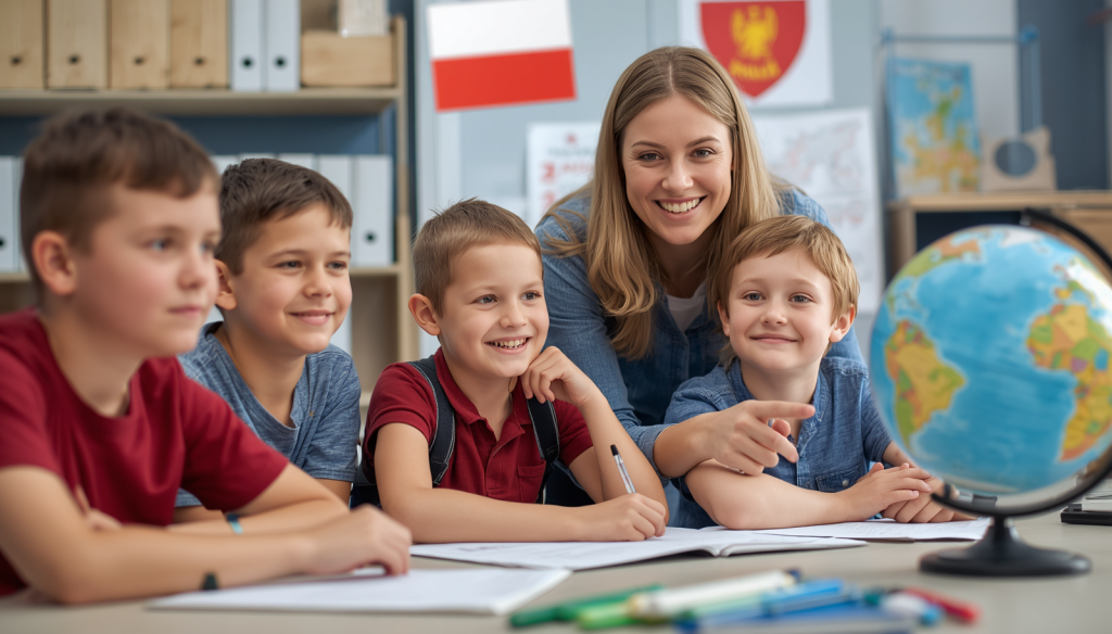 Polskie dzieci podczas zajęć w Klubiku Orzełki Luzern